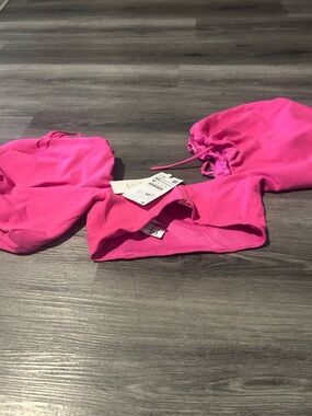 Zara Hot Pink Crop Top